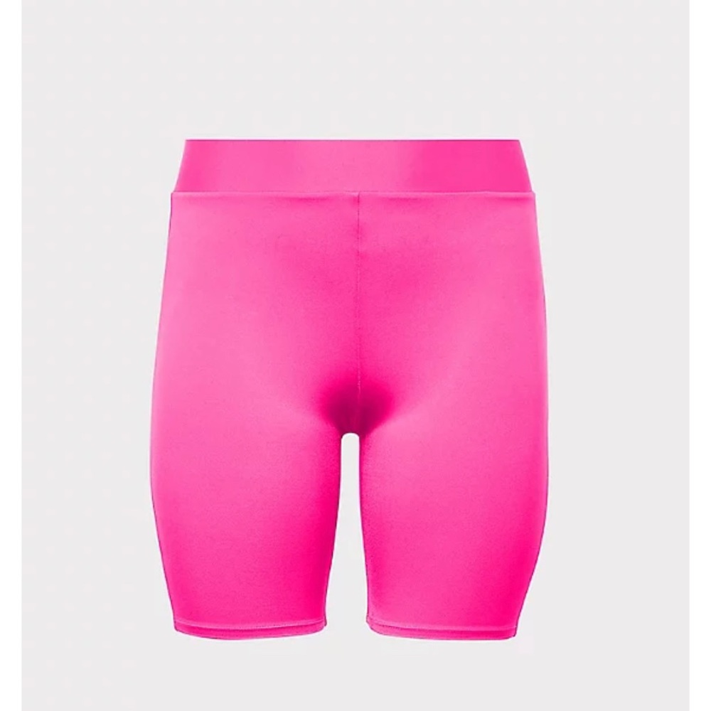 Torrid NEON PINK LIQUID BIKE SHORT